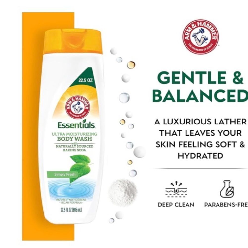 🛍️ Arm & Hammer Essentials Simply Fresh Ultra Moisturizing wash, 22.5FLOZ 💥 - Picture 2 of 11